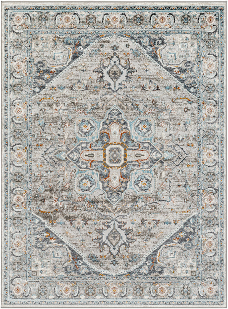 Surya San Francisco Sfo-2329 Ivory, Light Gray, Blue, Black, Mustard, Rust Rug.