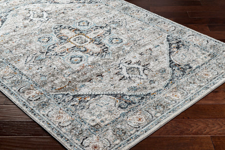 Surya San Francisco Sfo-2329 Ivory, Light Gray, Blue, Black, Mustard, Rust Rug.