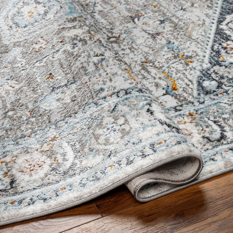 Surya San Francisco Sfo-2329 Ivory, Light Gray, Blue, Black, Mustard, Rust Rug.