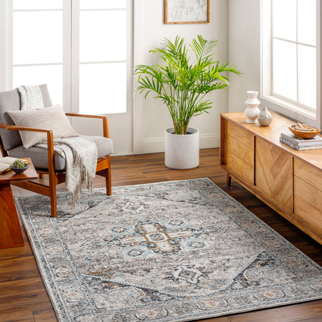 Surya San Francisco Sfo-2329 Ivory, Light Gray, Blue, Black, Mustard, Rust Rug.