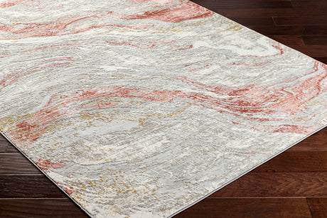 Surya San Francisco Sfo-2331 Ivory, Light Gray, Slate, Dusty Pink, Burgandy, Tan Rug.