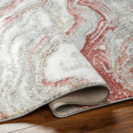 Surya San Francisco Sfo-2331 Ivory, Light Gray, Slate, Dusty Pink, Burgandy, Tan Rug.