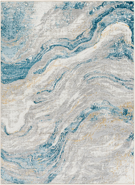 Surya San Francisco Sfo-2332 Ivory, Light Gray, Blue, Denim, Light Slate, Tan Rug.