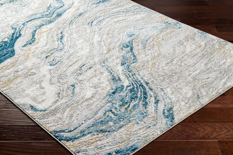 Surya San Francisco Sfo-2332 Ivory, Light Gray, Blue, Denim, Light Slate, Tan Rug.