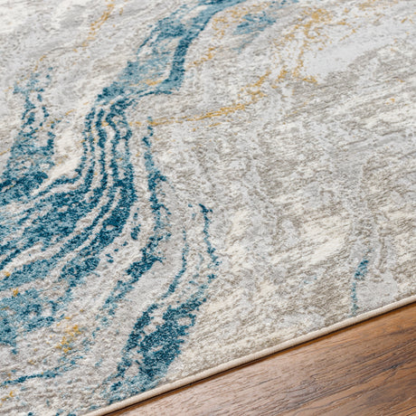Surya San Francisco Sfo-2332 Ivory, Light Gray, Blue, Denim, Light Slate, Tan Rug.