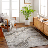 Surya San Francisco Sfo-2333 Light Gray, Ivory, Charcoal, Slate, Light Slate, Tan Rug.