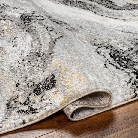 Surya San Francisco Sfo-2334 Ivory, Light Gray, Charcoal, Slate, Black, Tan Rug.