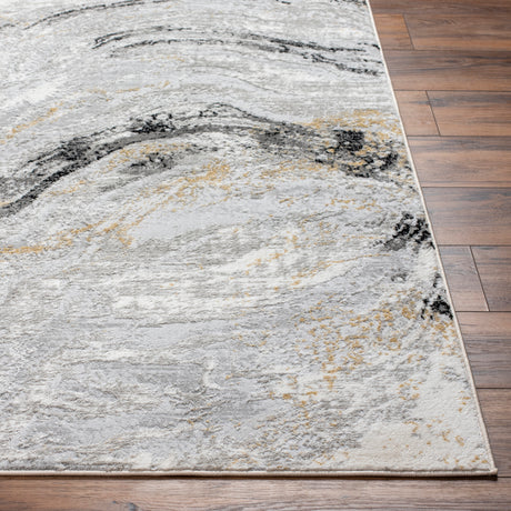 Surya San Francisco Sfo-2334 Ivory, Light Gray, Charcoal, Slate, Black, Tan Rug.