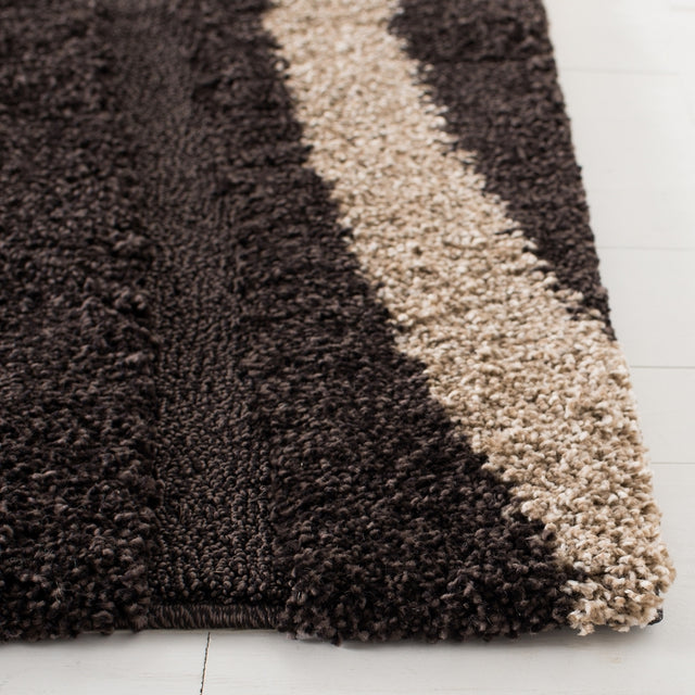 Safavieh Florida Shag Sg451-2813 Dark Brown / Beige Rugs