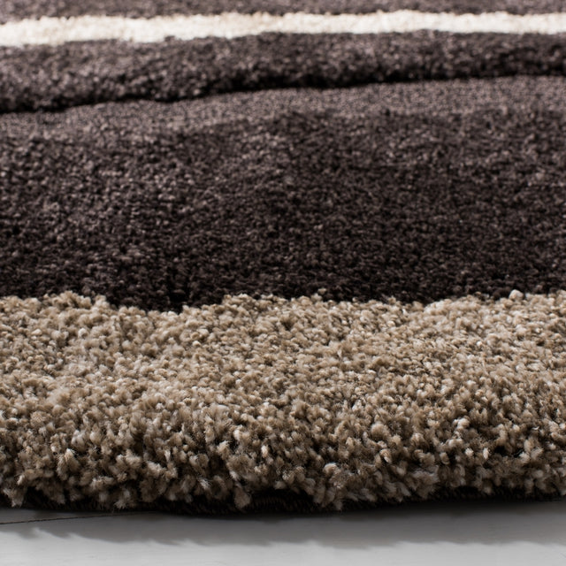 Safavieh Florida Shag Sg451-2813 Dark Brown / Beige Rugs
