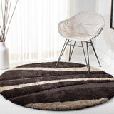 Safavieh Florida Shag Sg451-2813 Dark Brown / Beige Rugs