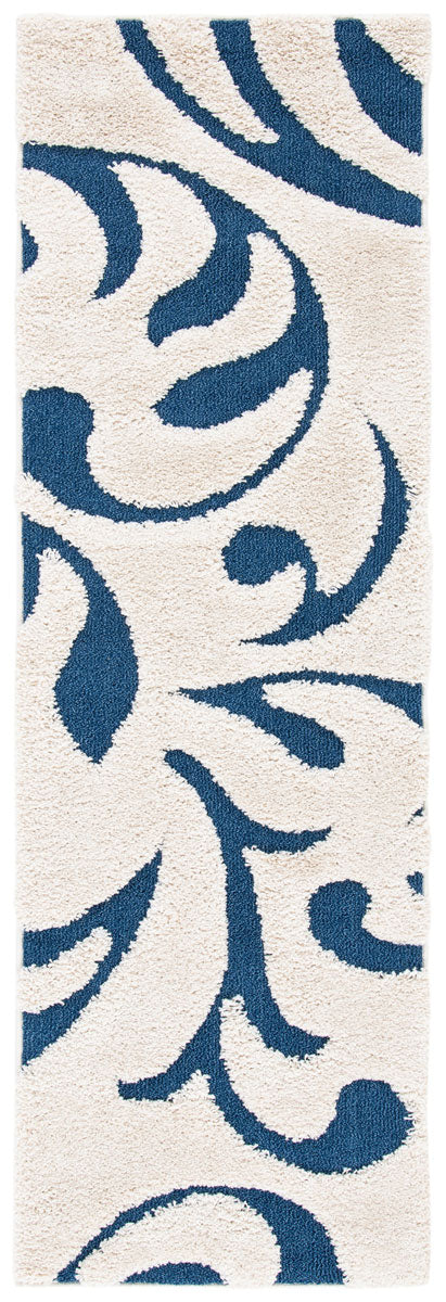 Safavieh Florida Shag Sg468-1165 Cream / Blue Rugs