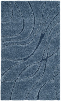 Safavieh Florida Shag Sg471-6065 Light Blue / Blue Rugs