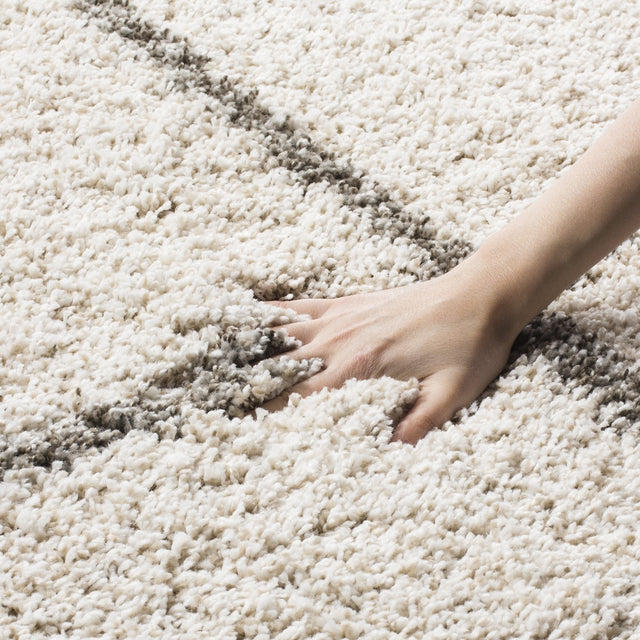 Safavieh Hudson Shag Sgh281A Ivory/Grey Rug