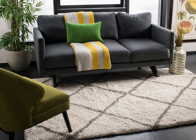 Safavieh Hudson Shag Sgh281A Ivory/Grey Rug