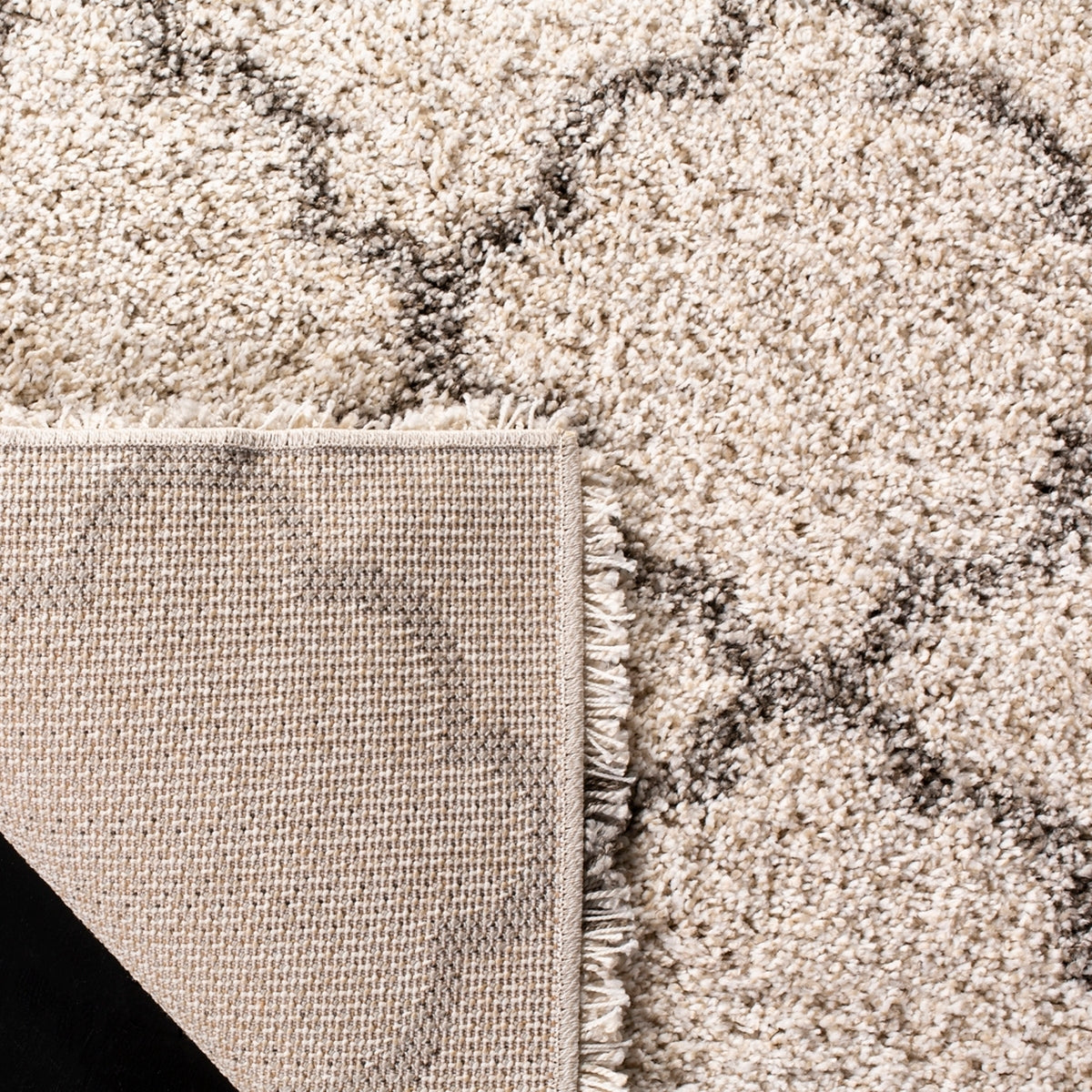 Safavieh Hudson Shag Sgh282A Ivory/Grey Rug