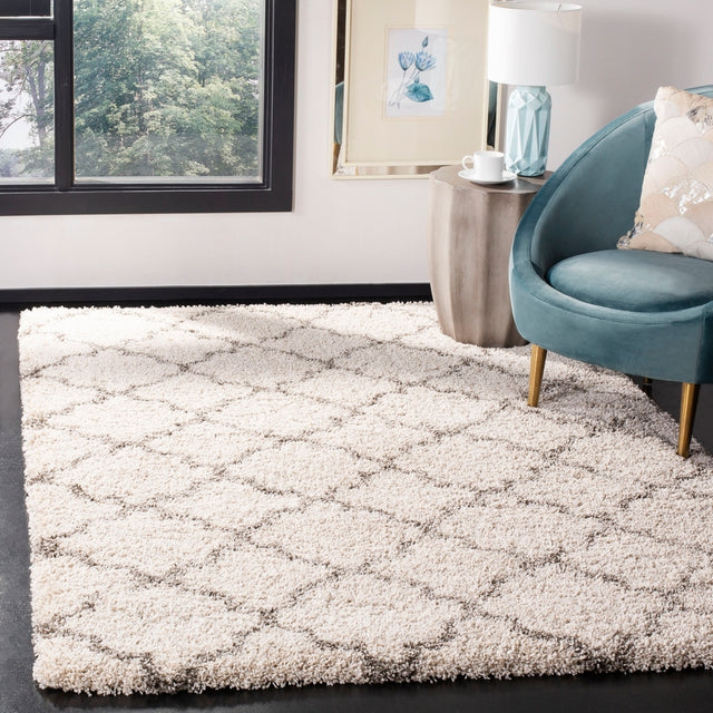 Safavieh Hudson Shag Sgh282A Ivory/Grey Rug