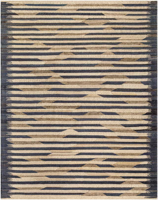 Surya Stockholm Shm-2301 Natural, Steel Grey, Khaki, Charcoal, Onyx Rug.