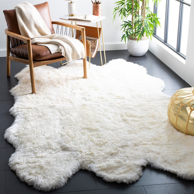 Safavieh Sheep Skin Shs211A White Rugs
