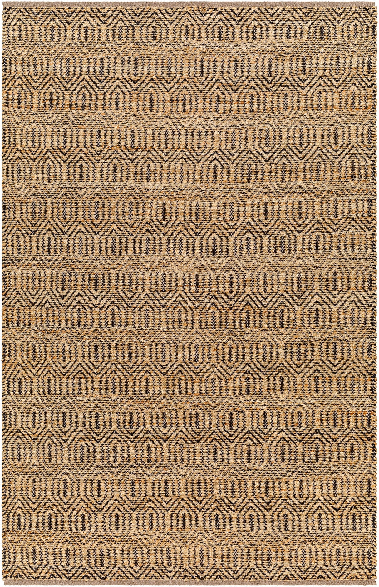 Surya Selanik Snk-2300 Mustard, Amber, Black Rug.