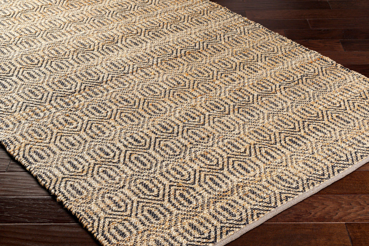 Surya Selanik Snk-2300 Mustard, Amber, Black Rug.