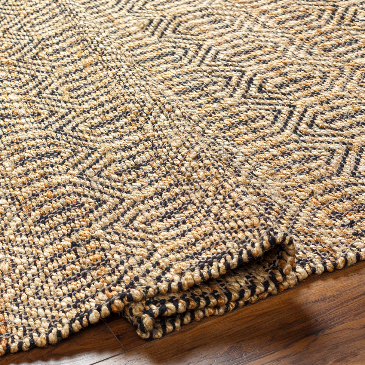 Surya Selanik Snk-2300 Mustard, Amber, Black Rug.