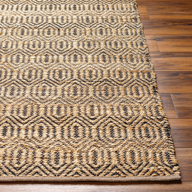 Surya Selanik Snk-2300 Mustard, Amber, Black Rug.