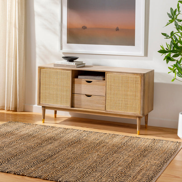 Surya Selanik Snk-2300 Mustard, Amber, Black Rug.