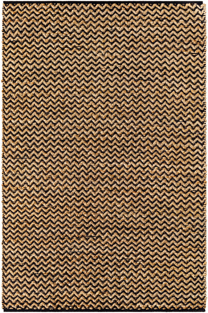 Surya Selanik Snk-2302 Camel, Jet Black, Chocolate, Natural, Eggplant, Brick, Onyx, Nickel Area Rug