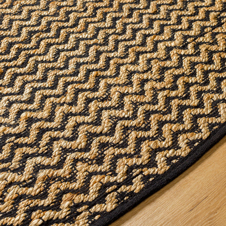 Surya Selanik Snk-2302 Camel, Jet Black, Chocolate, Natural, Eggplant, Brick, Onyx, Nickel Rug.
