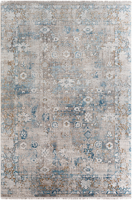 Surya Solar Sor-2307 Sky Blue, Dark Blue, Taupe Rugs.