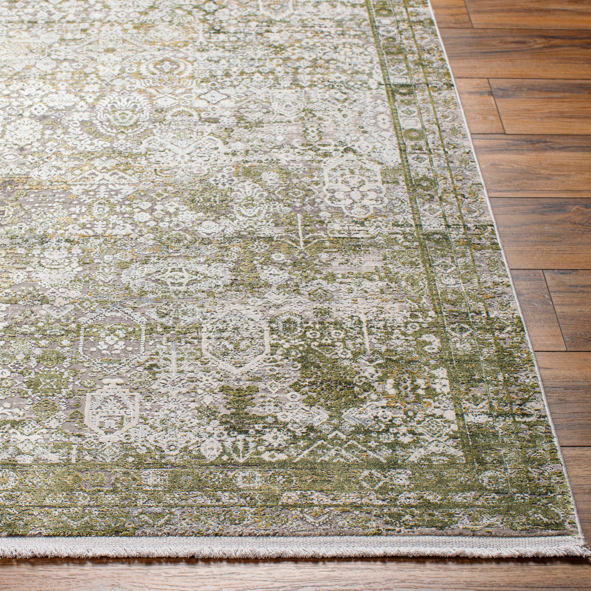 Surya Solar Sor-2325 Olive, Off-White, Taupe, Light Gray Area Rug