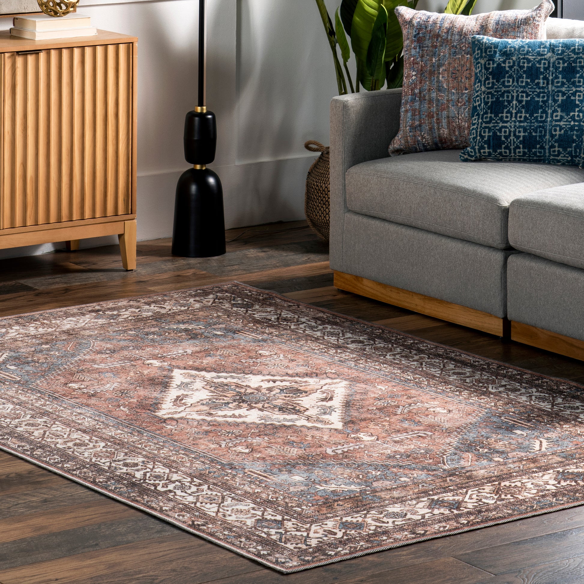 Nuloom Tindra Persian Medallion Kfdr01A Rust Area Rug