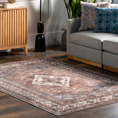 Nuloom Tindra Persian Medallion Kfdr01A Rust Area Rug