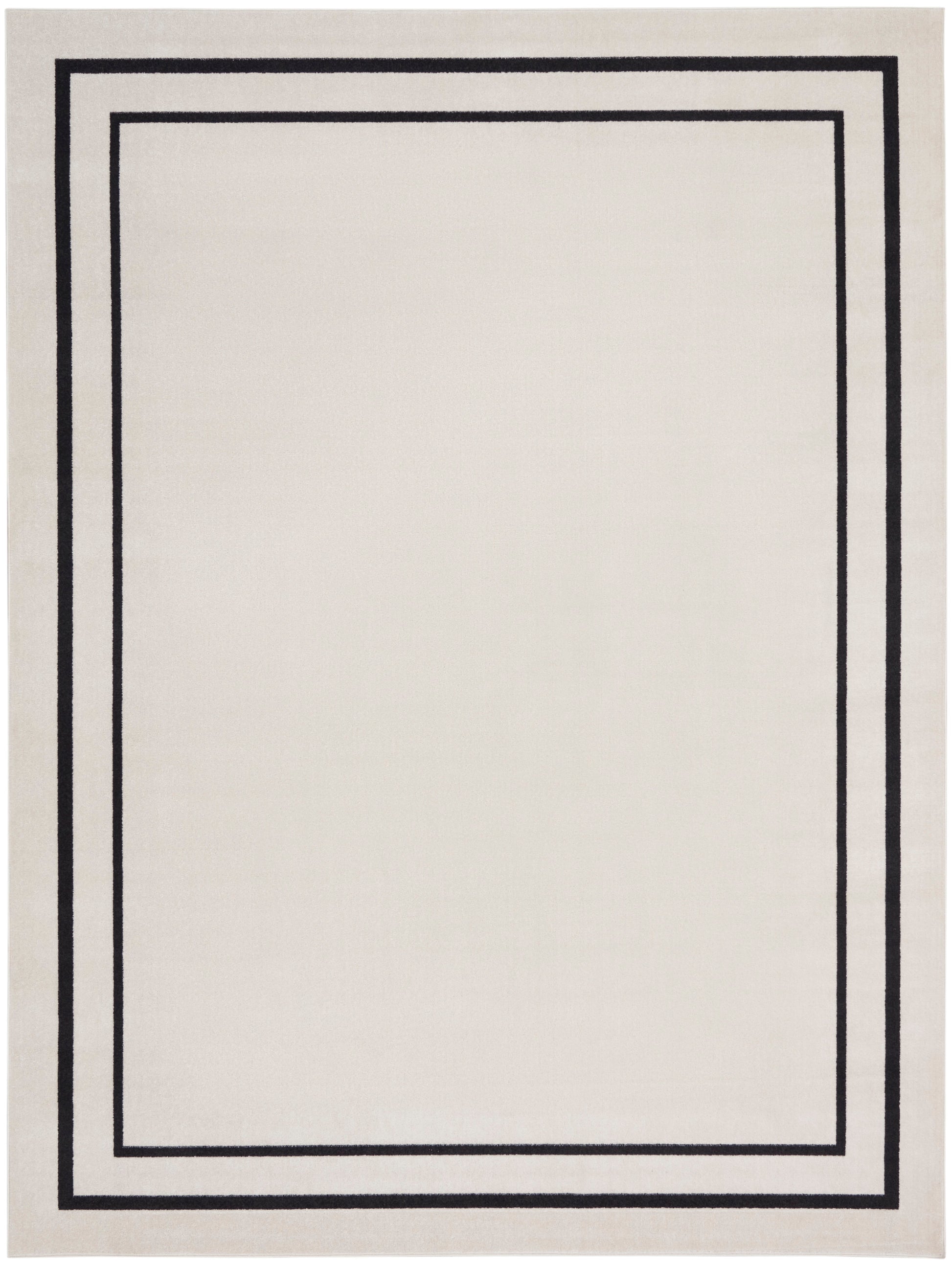 Nourison Nourison Essentials Nre02 Ivory/Black Area Rug