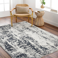 Surya Sunrise Sri-2300 Cream, Light Gray, Gray, Charcoal, Dark Blue Area Rug