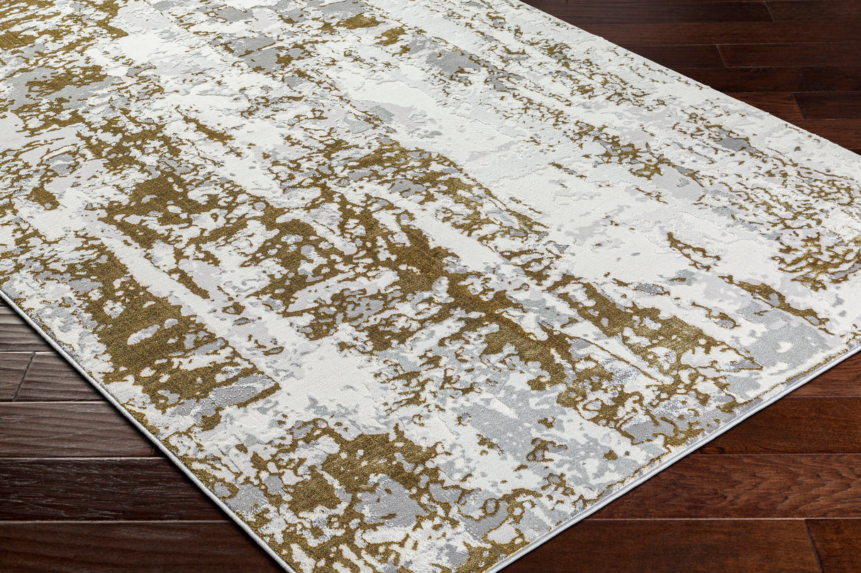 Surya Sunrise Sri-2301 Light Silver, Sterling Grey, Light Grey, Pewter, Dark Brown Rug.