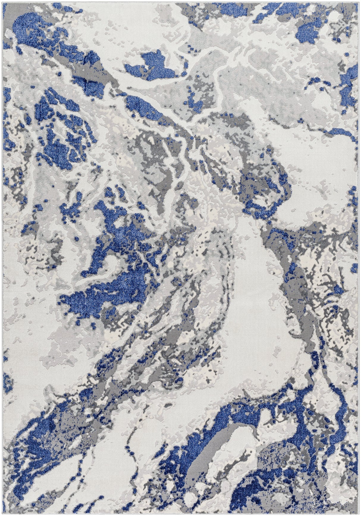Surya Sunrise Sri-2303 Light Silver, Light Grey, Grey, Pale Slate, Silver, Marine Blue, Pewter Rug.