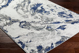 Surya Sunrise Sri-2303 Light Silver, Light Grey, Grey, Pale Slate, Silver, Marine Blue, Pewter Rug.
