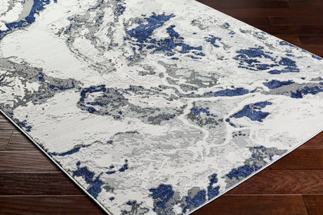 Surya Sunrise Sri-2303 Light Silver, Light Grey, Grey, Pale Slate, Silver, Marine Blue, Pewter Rug.
