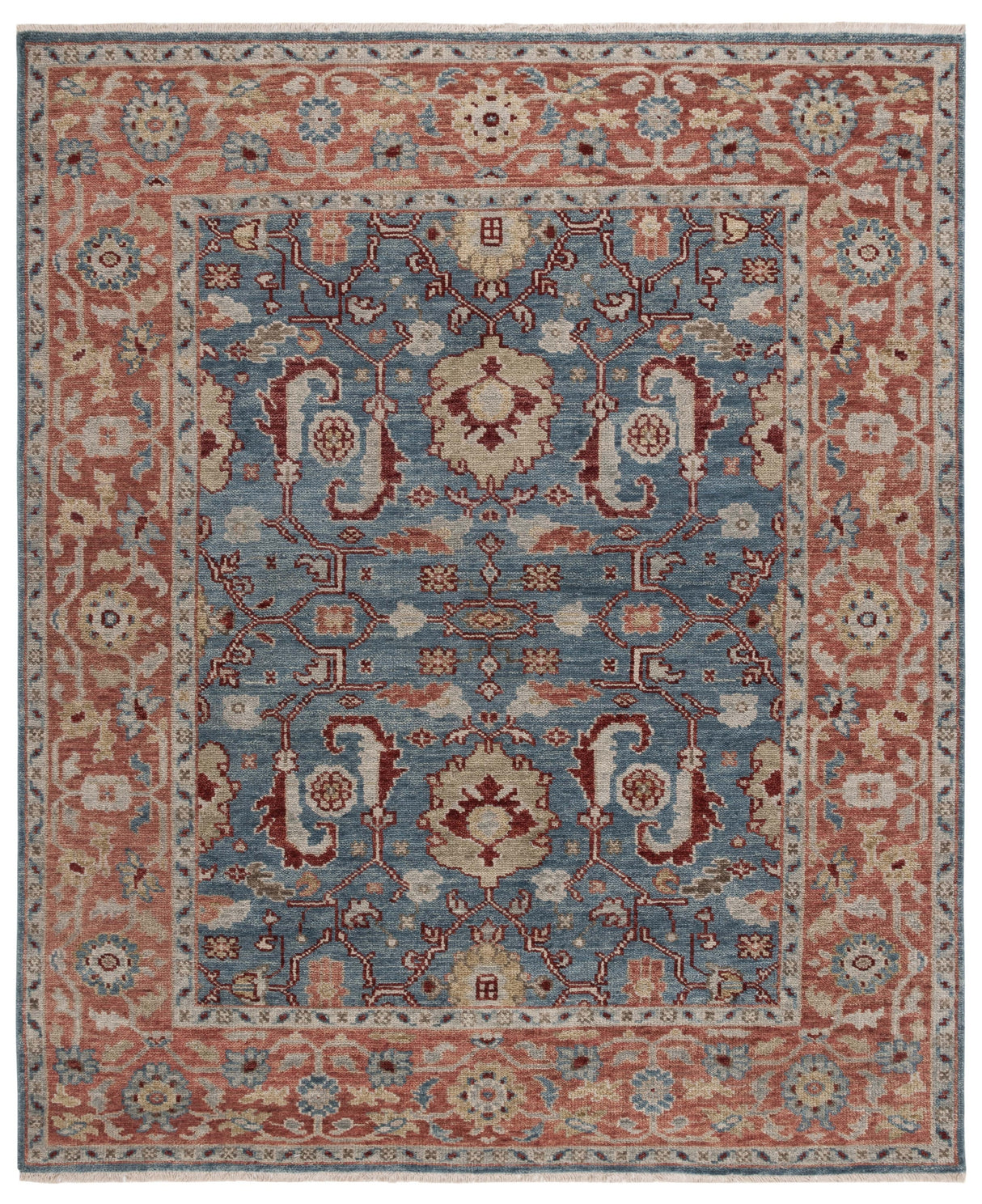 Safavieh Samarkand Srk128K Turquoise/Rust Rug.