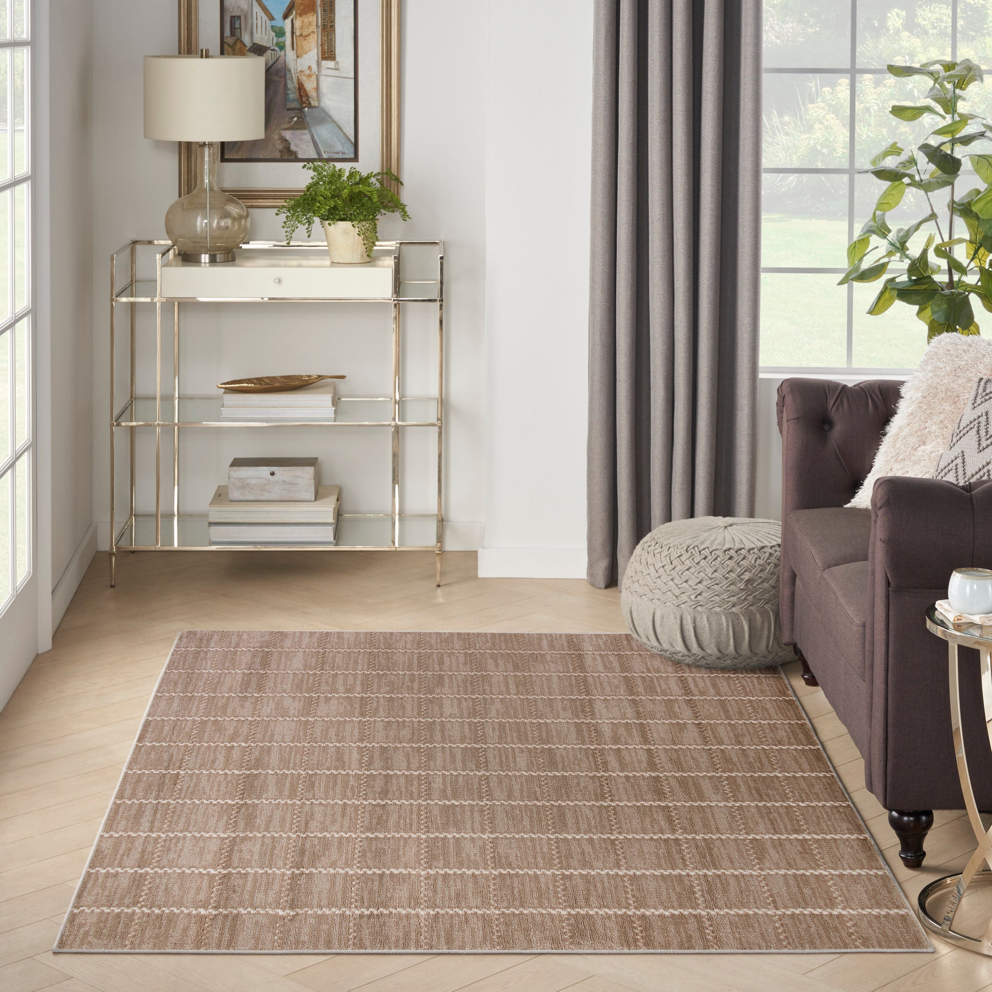 Nourison Serenity Home Srh05 Mocha Ivory Area Rug