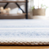 Safavieh Striped Kilim Stk425M Blue/Ivory Rug.