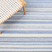 Safavieh Striped Kilim Stk425M Blue/Ivory Area Rug