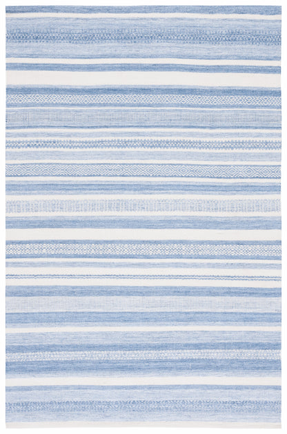 Safavieh Striped Kilim Stk425M Blue/Ivory Area Rug