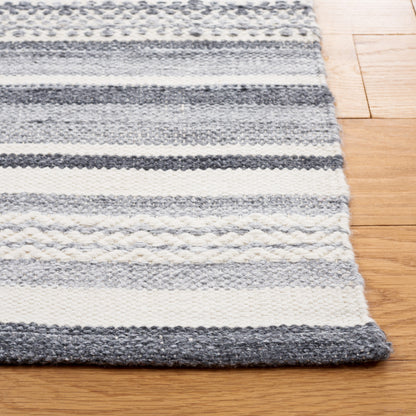 Safavieh Striped Kilim Stk426H Charcoal/Ivory Area Rug