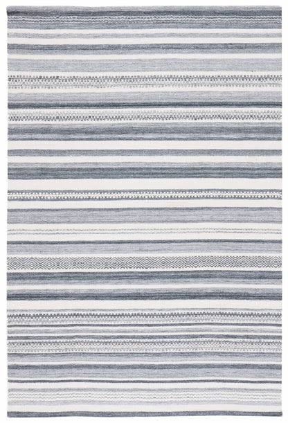 Safavieh Striped Kilim Stk426H Charcoal/Ivory Area Rug