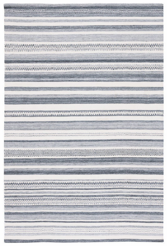 Safavieh Striped Kilim Stk426H Charcoal/Ivory Area Rug