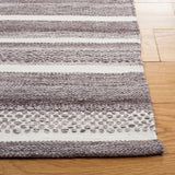 Safavieh Striped Kilim Stk427F Grey/Ivory Rug.