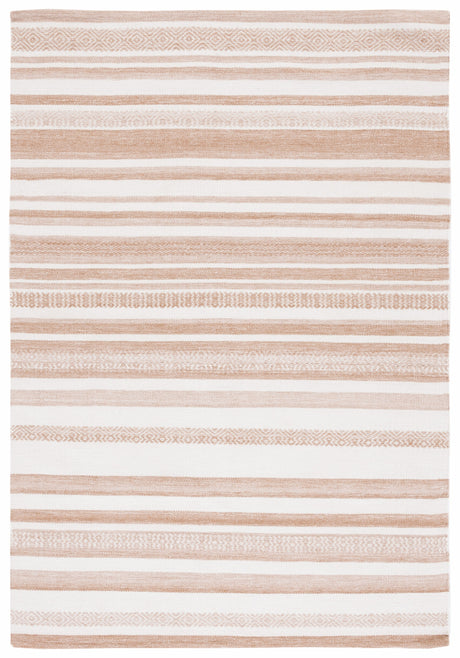 Safavieh Striped Kilim Stk428B Beige/Ivory Rug.